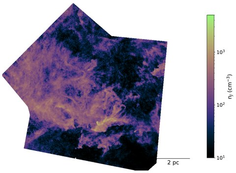Figure from A probabilistic model to estimate number densities from column densities in molecular clouds